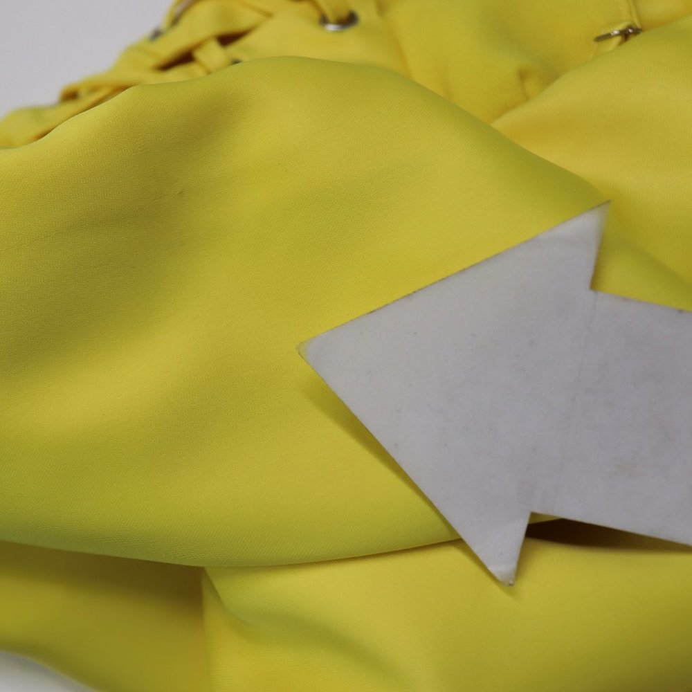 NWT NBD Jasmine Midi Dress Sleeveless Strappy Lace Up Bodycon Yellow X Small - Picture 10 of 11